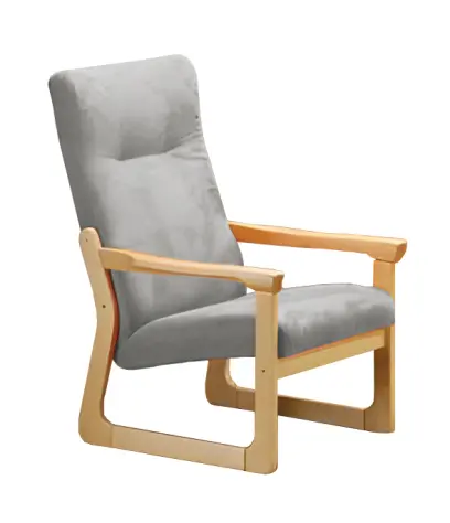 BE - 1 křeslo, koženka HOLY SA 3 - koženka světle šedá